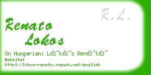 renato lokos business card